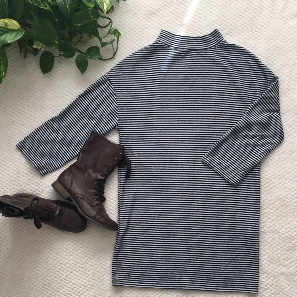 BOGO🍾 • ZARA striped mock neck long sleeve dress